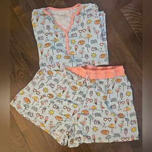 Little Sleepies Pool Days Shorts Pajama Set Womens XL